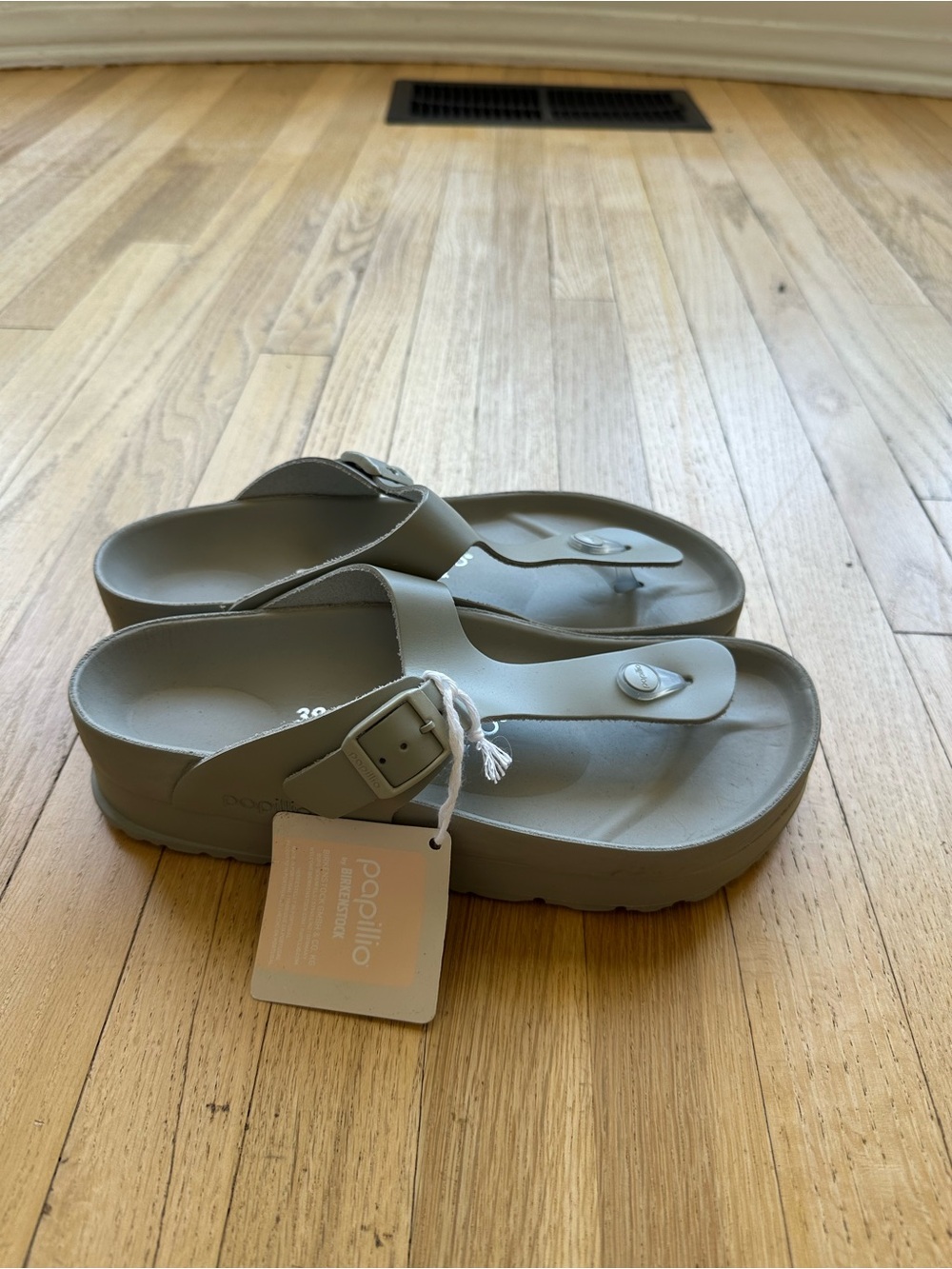 Papillio By Birkenstock Women's Platform Toe-Post Sandals in Olive Gray